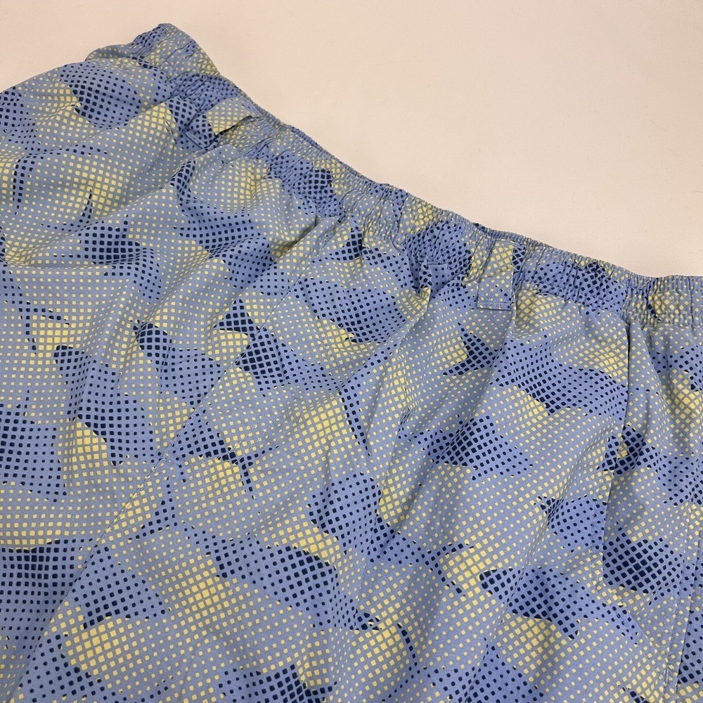 Columbia PFG Men's Blue Yellow Fish Dotted Pattern Nylon Swim Trunks XL